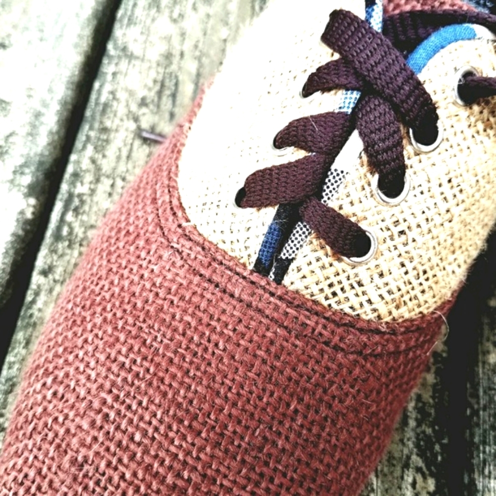 UNISEX Rare Burlap shoes 1980s - Picture 5 of 5